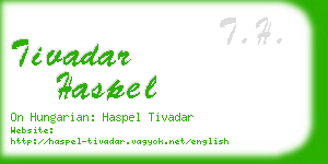 tivadar haspel business card